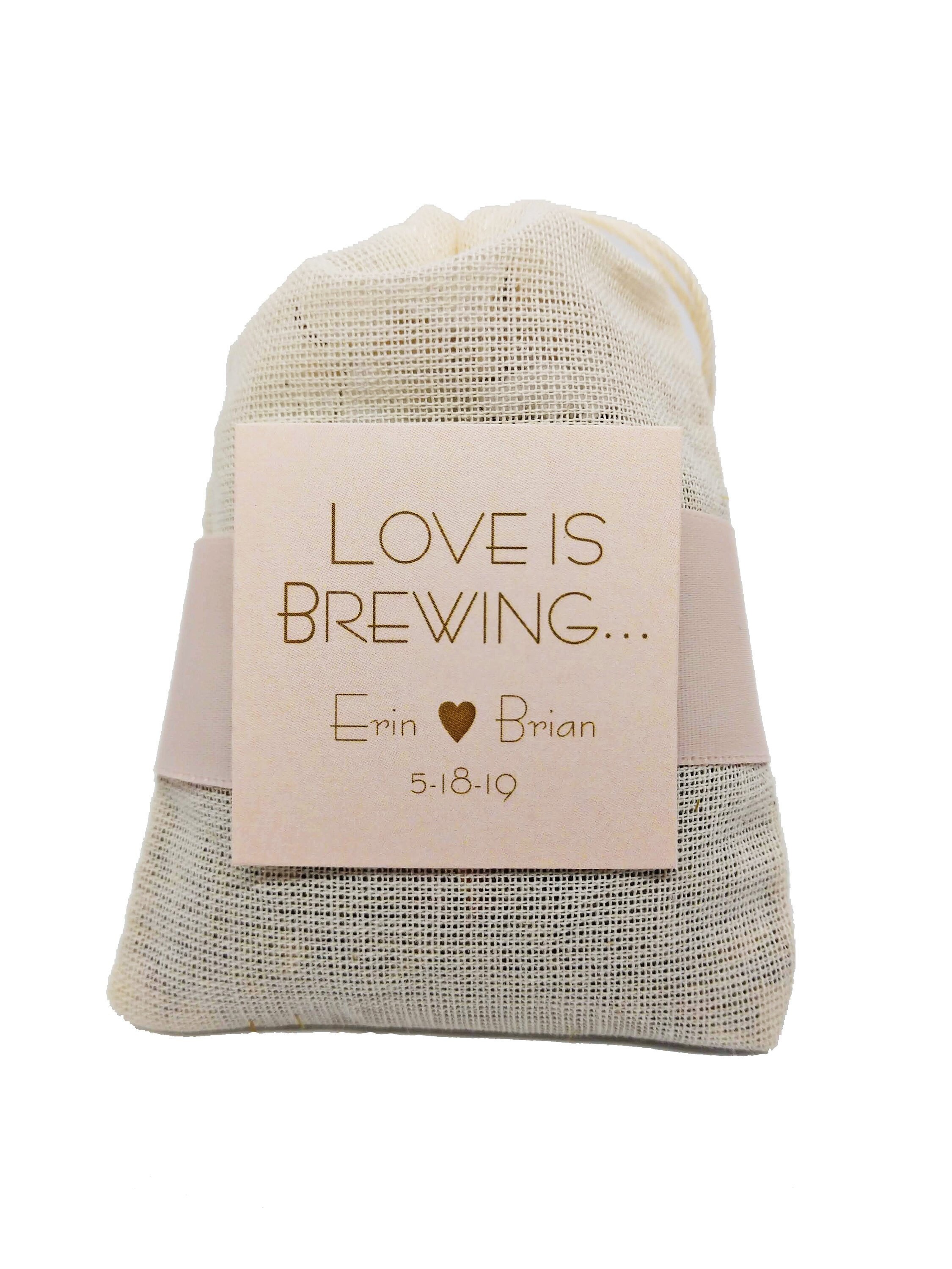 Love is Brewing Tea Bag Wedding Favors Sets of 9 Etsy