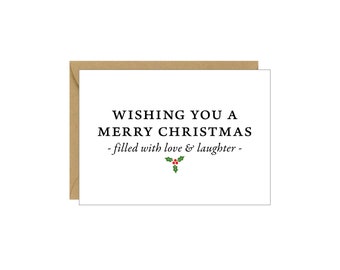 Enclosure Card - Classic Wishing You a Merry Christmas - 4 pack