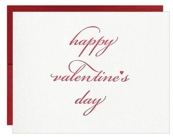 Happy Valentine's Day Letterpress Greeting Card