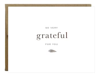 Grateful For You Card Set: Espresso Leaf Thank You Notes