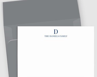 Personalized Family Monogram Note Card Set: Classic Stationery