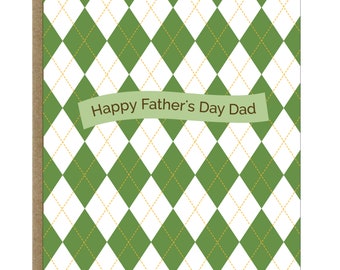 Argyle Father’s Day Greeting Card