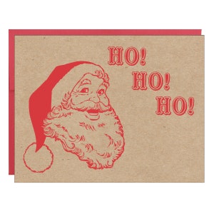 Set of 8 Old Fashioned Santa Christmas Cards, Holiday Greeting Card Pack, Festive Xmas Stationery