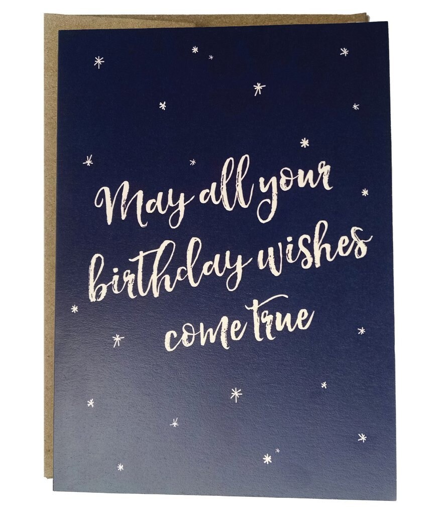 May All Your Wishes Come True May All Your Birthday Wishes Come True Birthday Card | Etsy