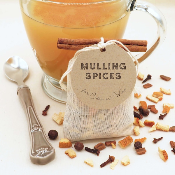 Mulling Spices Sets of 5 Personalized Favors for Fall or Winter Weddings