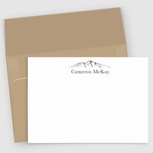 Personalisiertes Briefpapier | Wählen Sie Motiv Schriftart und Farbe | 10er Set | Personalisierte Grußkarte mit Namen