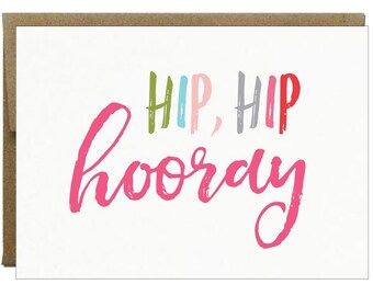 Hip Hip Hooray Celebration Greeting Card