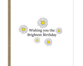 Daisy Flowers Birthday Greeting Card