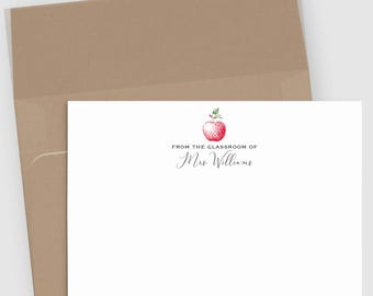Personalized Teacher Stationery: Custom Notecard Set of 10