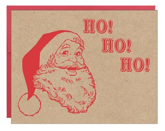 Ho! Ho! Ho! Santa Holiday Greeting Card