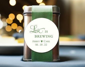 Love is Brewing Tea Tin Wedding Favors | Sets of 5