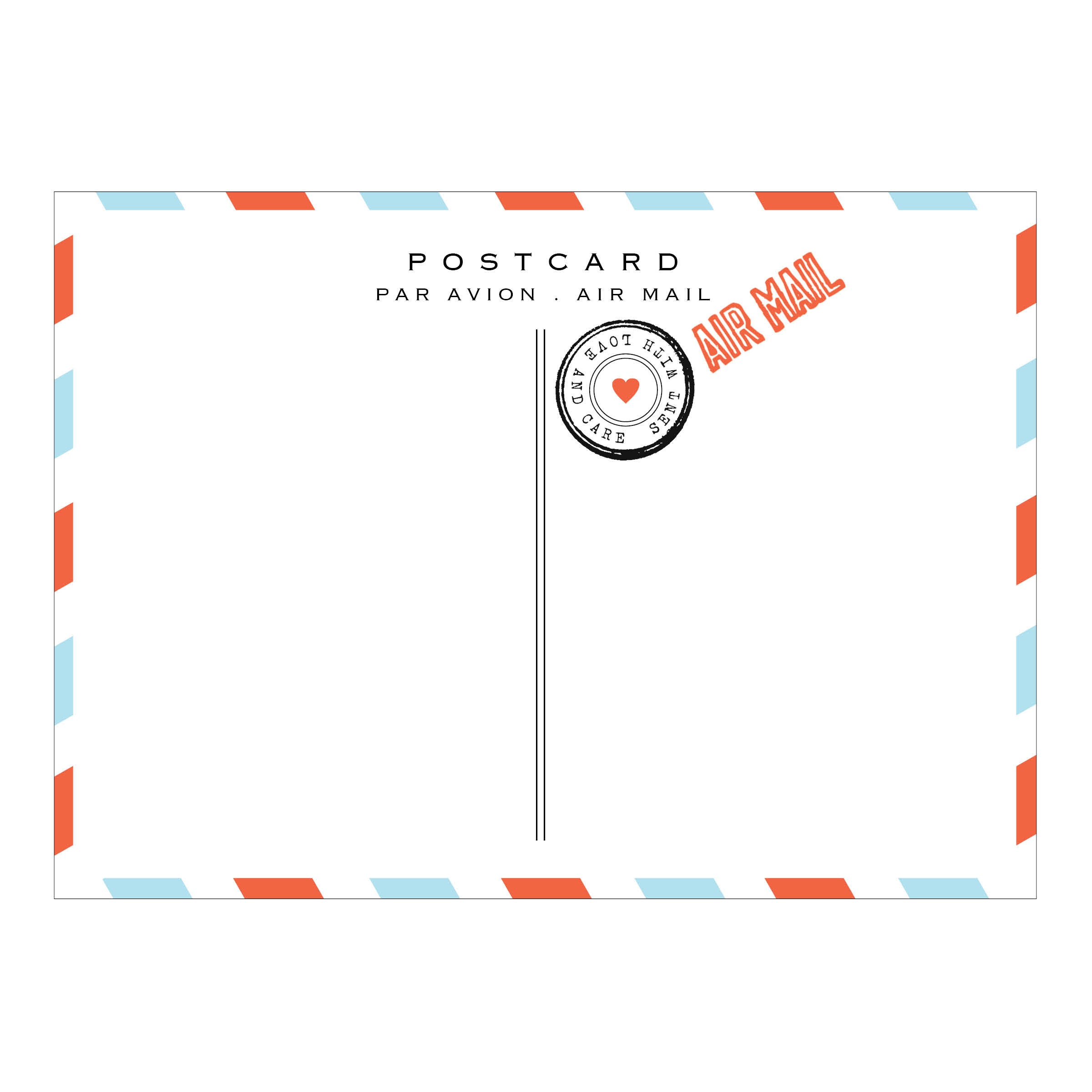 Traditional Style Air Mail Postcards - Pack of 10 - Etsy 日本
