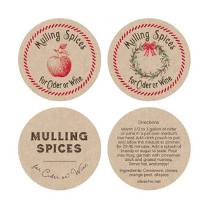 Mulling Spices Sets of 5 Personalized Favors for Fall or Winter Weddings image 4