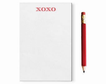 Mini XOXO Notepad with Red Pencil