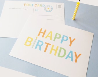 Happy Birthday Candle Postcards - Pack of 10