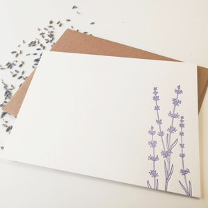 Lavender Letterpress Stationery 5 pack Bild 2