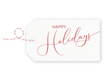Happy Holidays Gift Tags - Pack of 4