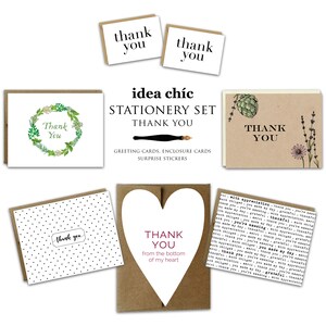 Set de cajas de papelería de agradecimiento / Tarjetas de felicitación de gratitud