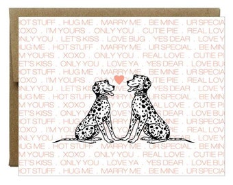 Old Puppy Love Valentine's Greeting Card
