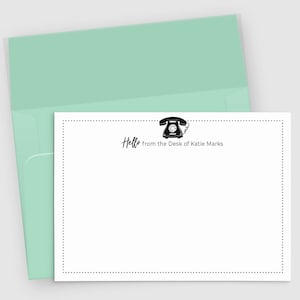 Telephone Stationery Personalized Note Cards Set of 10 Bild 1