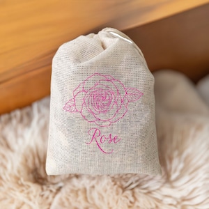 Garden Rose Floral Sachet - 3 Pack for Closet, Garment Bag or Drawer