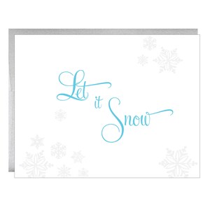 Let it Snow Letterpress Holiday Greeting Card