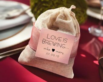Love is Brewing Tea Bag Favors | Pack of 5