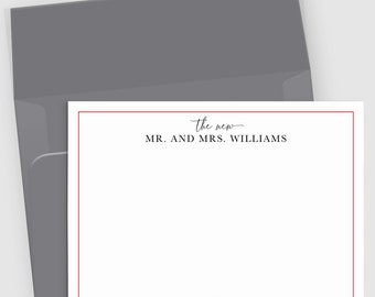 The Newlyweds Stationery | Personalized Note Cards Set of 10