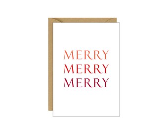 Enclosure Card - Merry, Merry, Merry - 4 pack