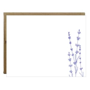 Lavender Letterpress Stationery 5 pack Bild 1