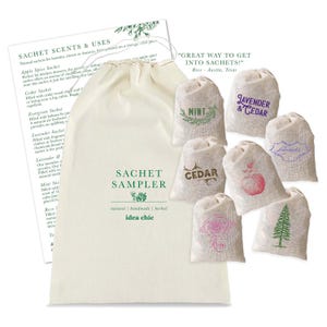 Sachet Sampler Gift Set: 7 Invigorating Scents for Home Refreshing or Thoughtful Gifting