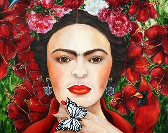 Frida Kahlo Prints, Paper Print, Mexican Wall Art