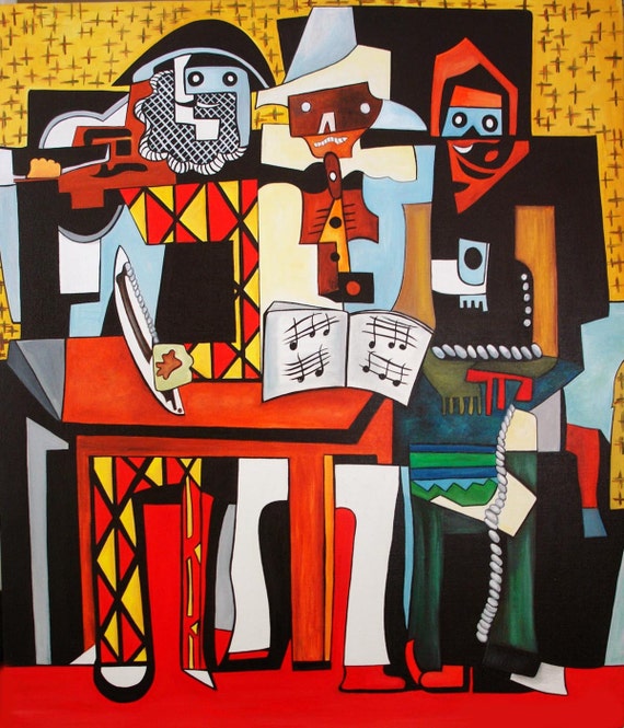 Picasso Print Pablo Picasso Music Print 3 Musicians Art Etsy