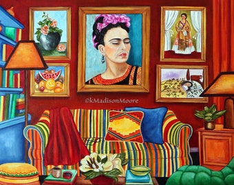 Frida Kahlo Print, Paper Prints, Frida Art Print, Wall Art