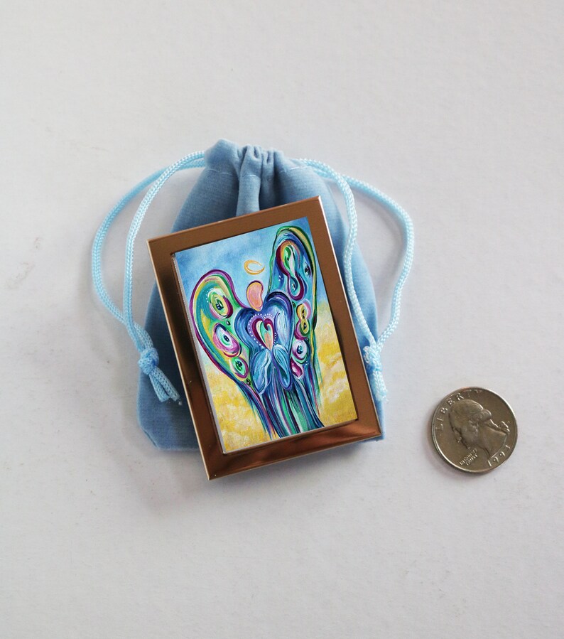 Angel in My Pocket Angel art print Framed angel print Etsy