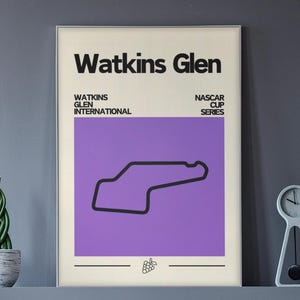 Watkins Glen Poster, NASCAR Poster, NASCAR Cup Series, Watkins Glen International