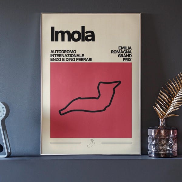 Imola F1 Poster, großer Preis von Italien