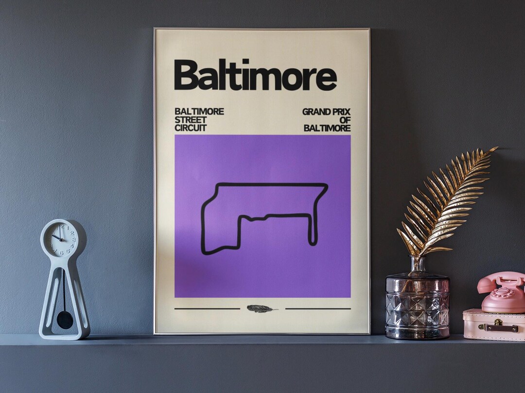 Baltimore Indycar Poster, Baltimore Street Circuit, Baltimore Grand ...