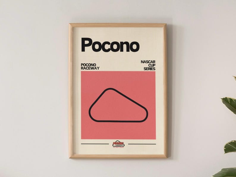 Pocono Raceway Poster Pocono Raceway Poster, NASCAR Poster, NASCAR Cup Series, the Tricky ...