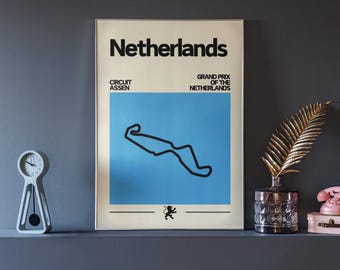 オランダ MotoGP ポスター、サーキット アッセン、Moto GP プリント