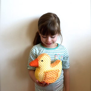 Baby duck stuffed animal - duckling - plush toy - Easter basket toy - soft and cuddly cotton duck - gifts for children - Spring- waldorf