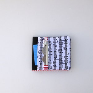 Brieftaschen-Kinder-Musik-Notizen Stoffdesign-Geschenke unter 25,valentines Tag-Münzstrecke-abgerechnet