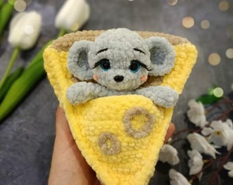 Mouse in Cheese Crochet Pattern • Amigurumi PDF Tutorial • Plush Mouse with Cheese Sleeping Bag • Easy Step-by-Step Pattern