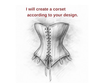 Corsé histórico a medida / Confeccionado según tu diseño, corsé de cintura hecho a mano