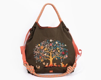 Lightweight Foldable Embroidered CityBag – Unique Design Eco Tote, Durable Reusable Bag for Work, Travel & Daily Use – Exclusive at YNYG