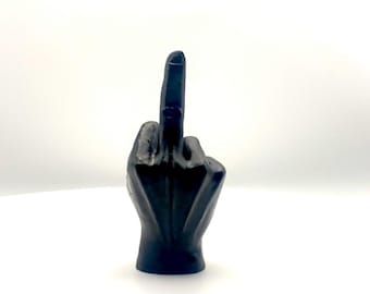 Bold Resin Middle Finger Statue | Edgy Humor Decor - Ring holder