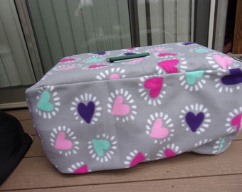 SALE**Pet carrier covers - gray with hearts