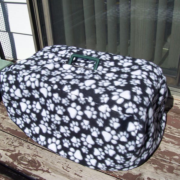 SALE**Pet carrier covers - black and white paw prints