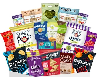 Allergy-Friendly Snack Box – 20 Count | Gluten-Free, Dairy-Free, Nut-Free Snacks | Perfect for Travel, School, or Gifting | Free Shipping