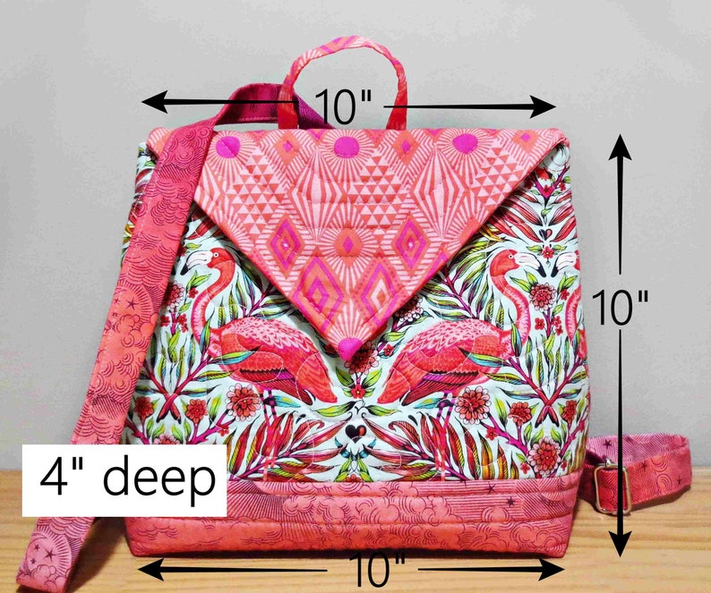 Small Backpack / Purse Sewing Pattern Digital Download PDF Pattern image 8